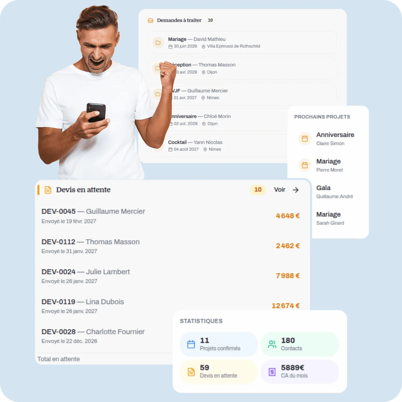 Logiciel de gestion de prospects et formulaires intelligents pour prestataires événementiels — IBDA